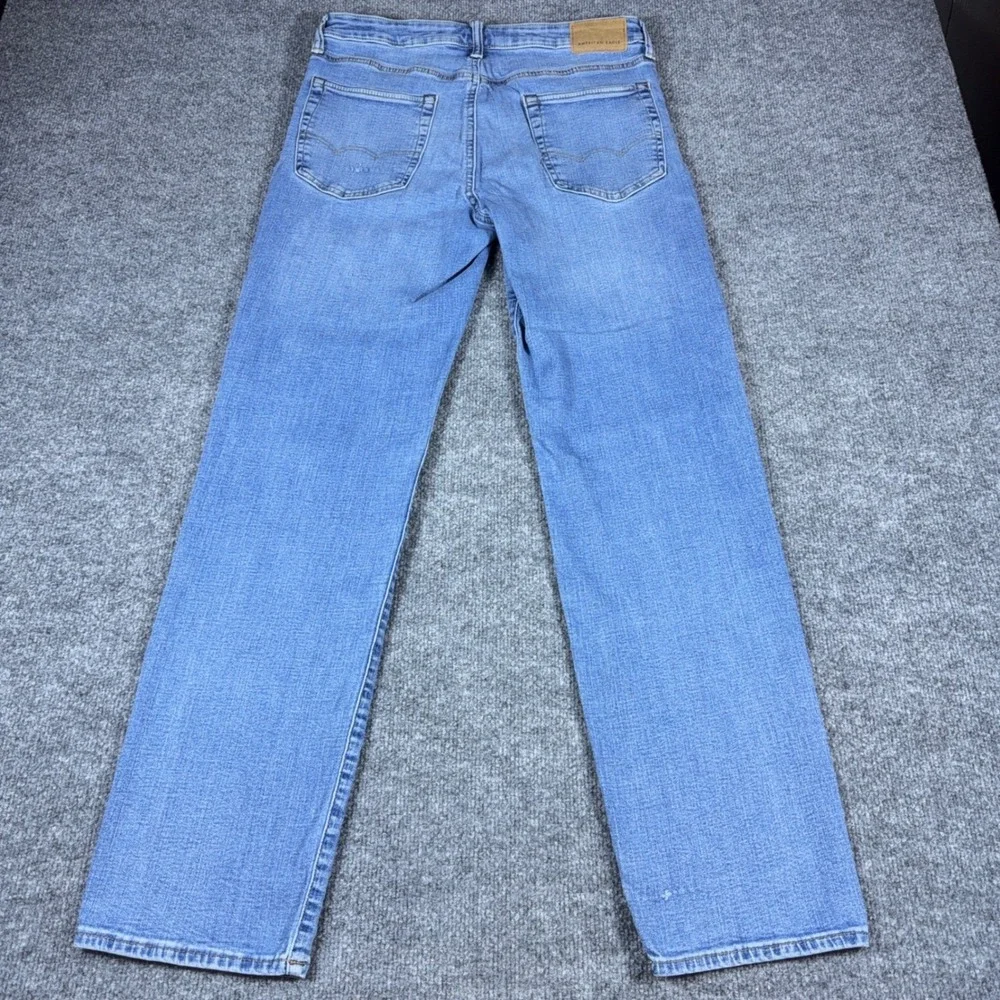 American Eagle Airflex+ Mens Jeans 32x34 Medium Wash Denim Stretch Straight Leg